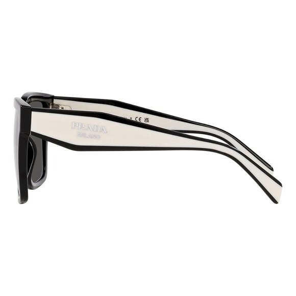 New PRADA Black Square SPR 24Z 1AB5S0 Sunglasses Women - Picture 3 of 4